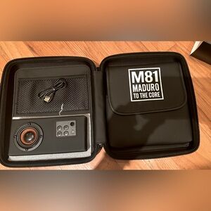 Drew Estate Blackened Leather Bluetooth Speaker Cigar Case